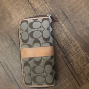 Brown Coach Logo Wallet